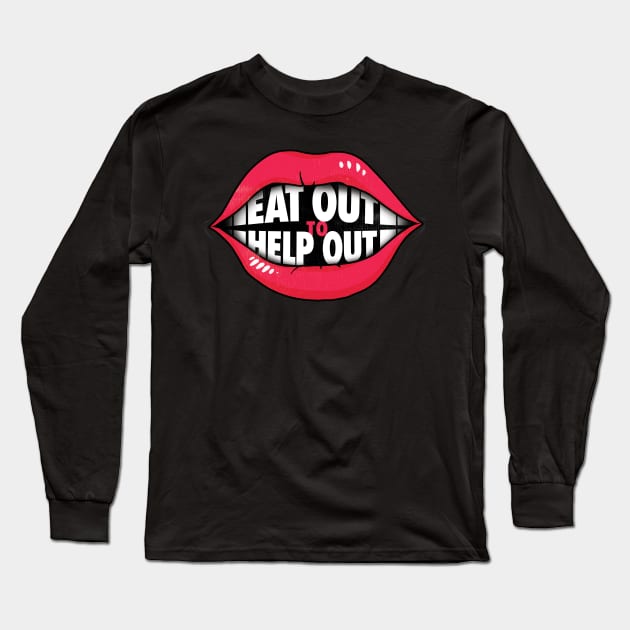 Eat Out to Help Out Long Sleeve T-Shirt by zeeshirtsandprints